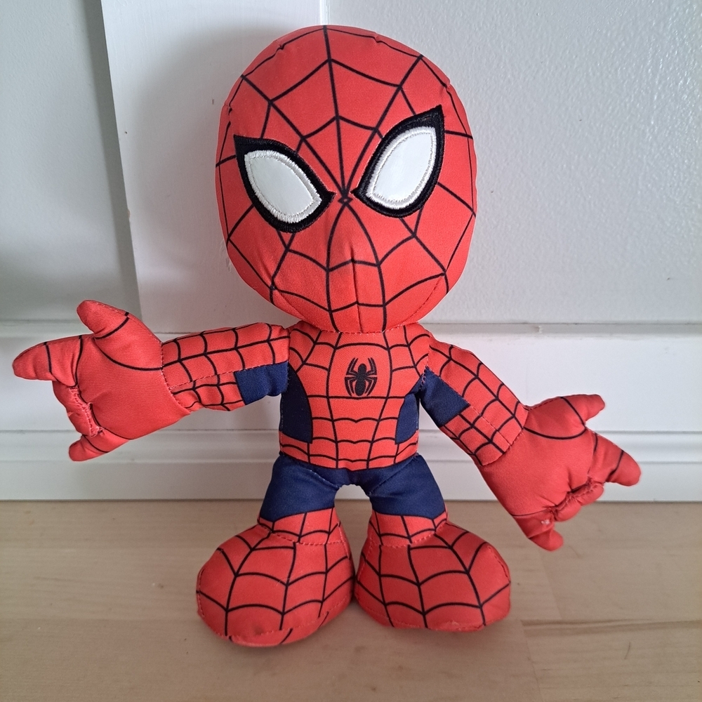 Spider-Man Plush Doll – 12” Red & Blue Superhero Toy – Web Suit Design